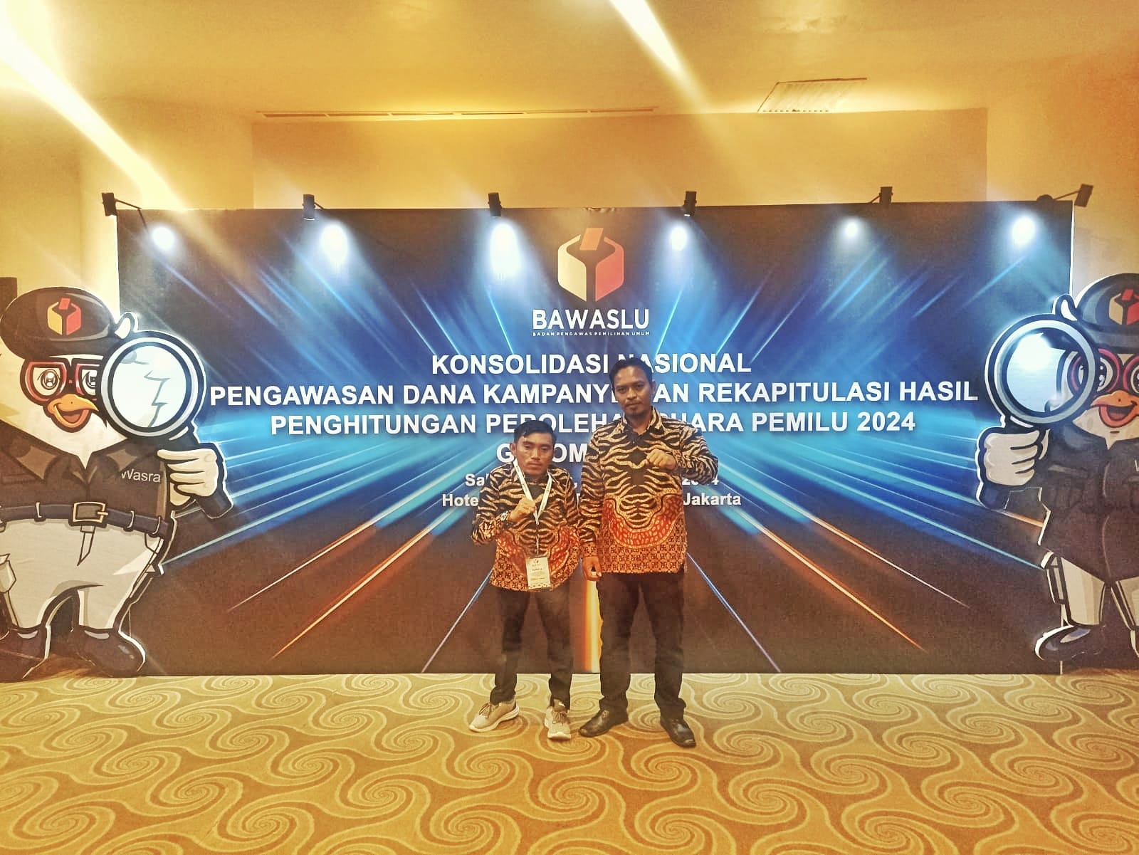 Bawaslu Kabgor Hadiri Konsolnas Pengawasan Dana Kampanye dan Rekap Penghitungan Suara