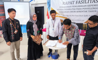 Apresiasi Pengawasan Partisipatif untuk Disabilitas, Bawaslu Kabupaten Gorontalo dan Yayasan Putra Mandiri Gorontalo Teken MoU